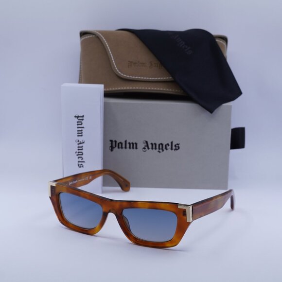 Palm Angels PERI10K MALIBU 6E49 Cat Eye Sunglasses - Havana/Blue - Picture 4 of 8